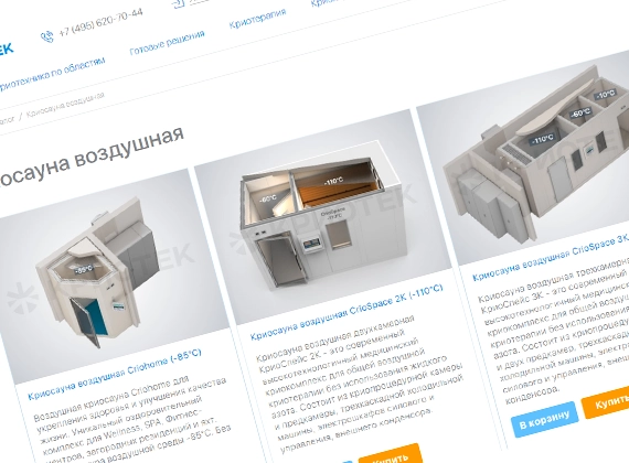 Второе фото функционала проекта: CRYOTEC