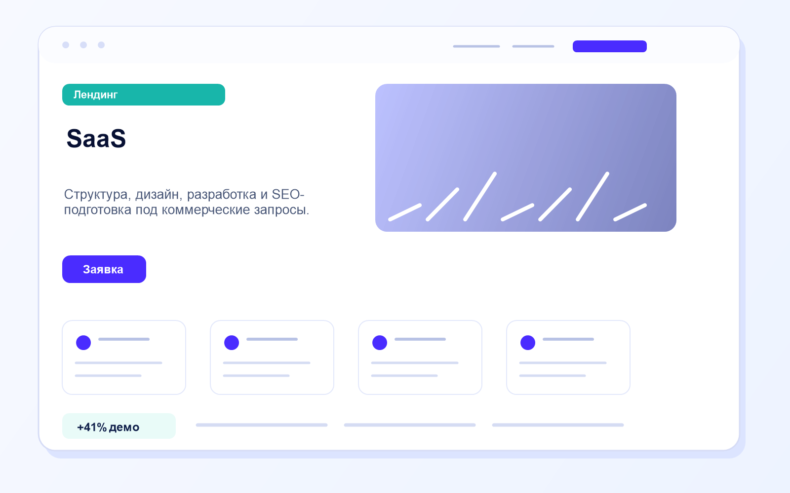 Лендинг SaaS-платформы
